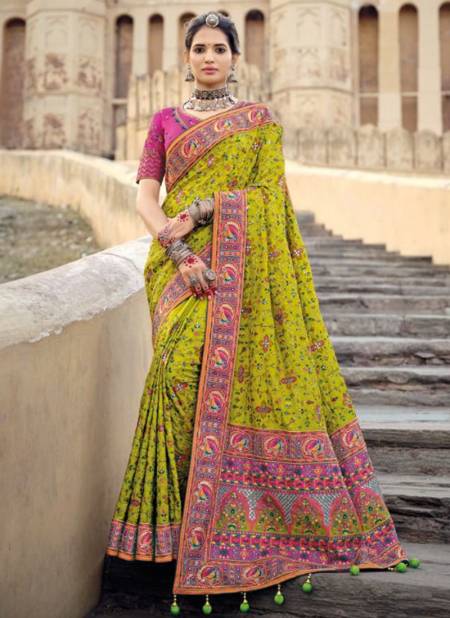 KACHHI WORK 3 Heavy Bridal Wedding Wear New Designer Latest Saree Collection